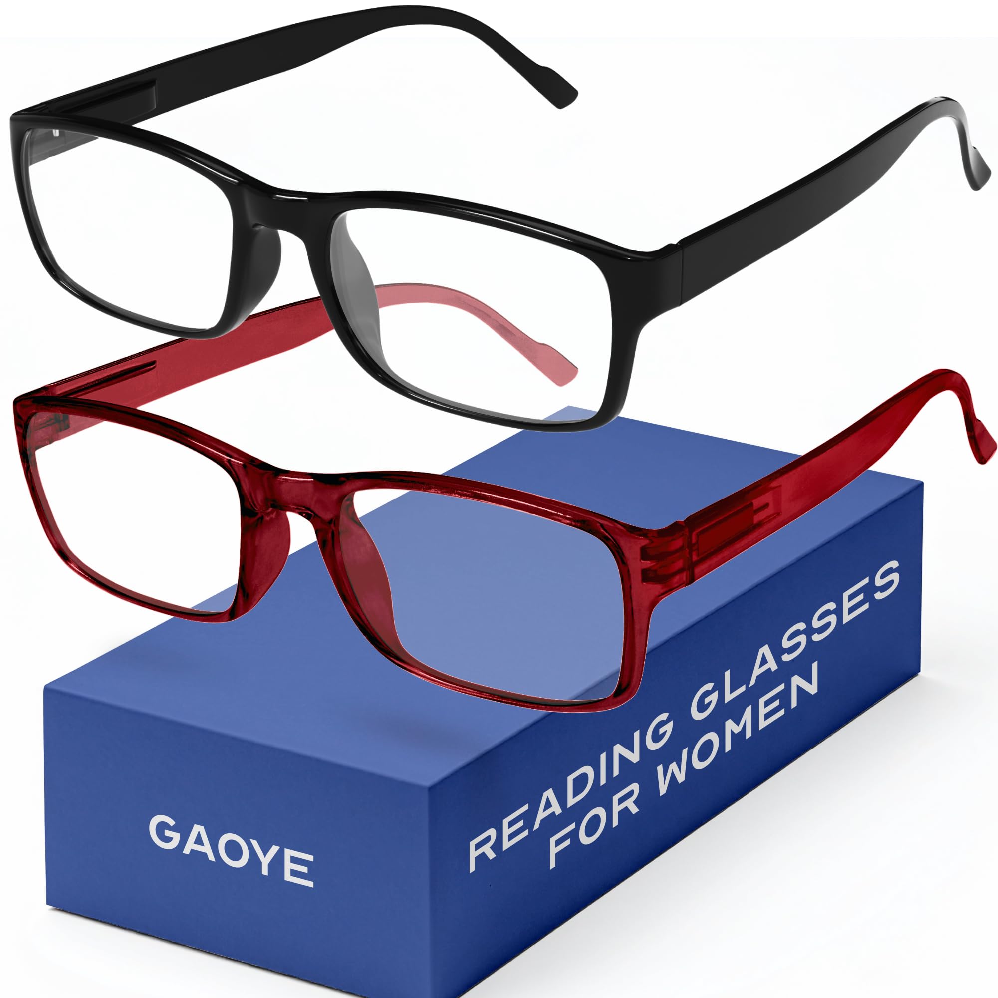 Gaoye 2-pack reading glasses box for convenient spare-use.