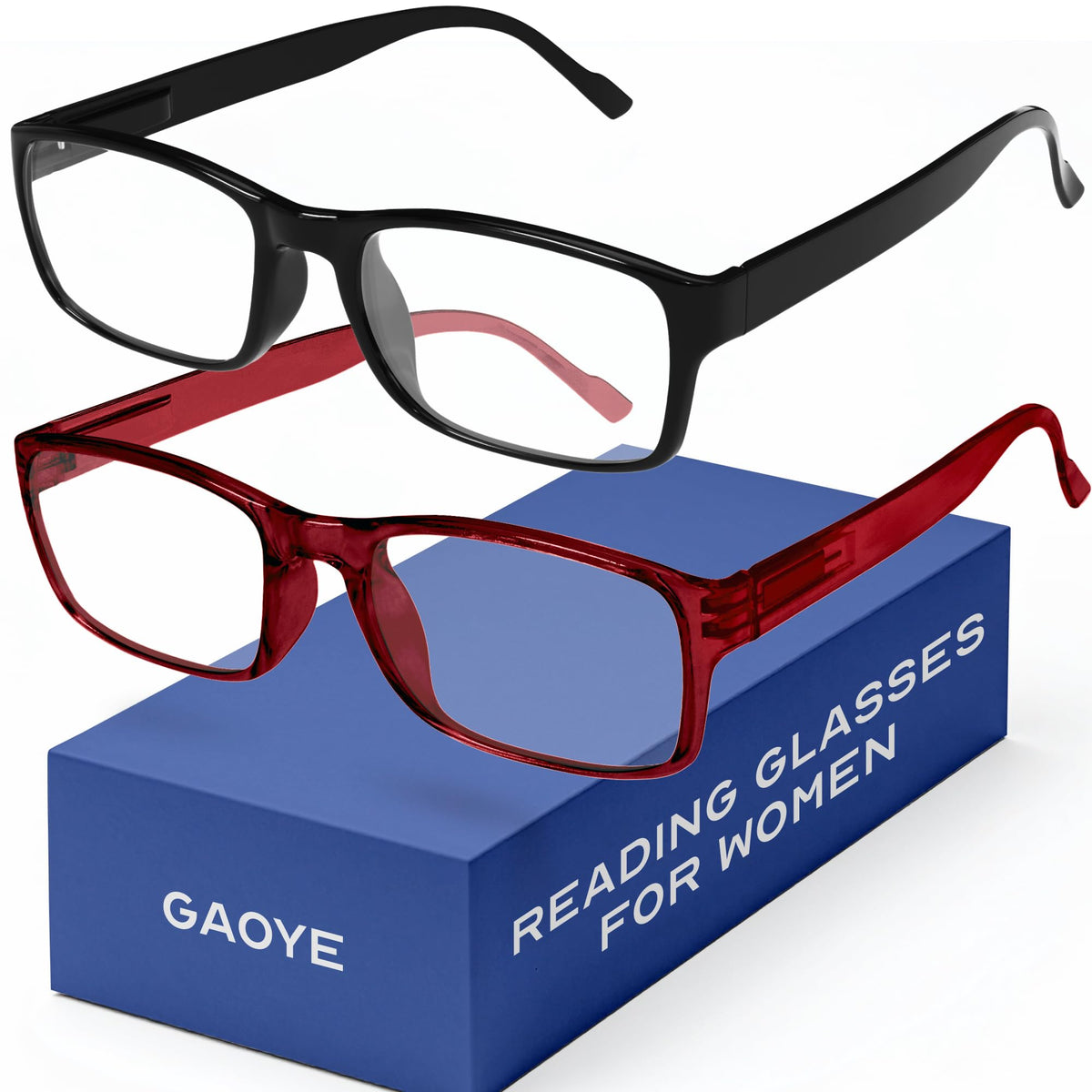 Gaoye 2-pack reading glasses box for convenient spare-use.
