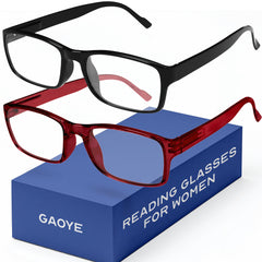 Gaoye 2-pack reading glasses box for convenient spare-use.