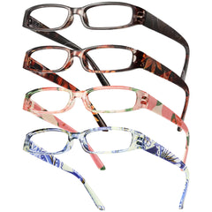 Gaoye 4-pack readers with blue light blocking for comfortable screen time.