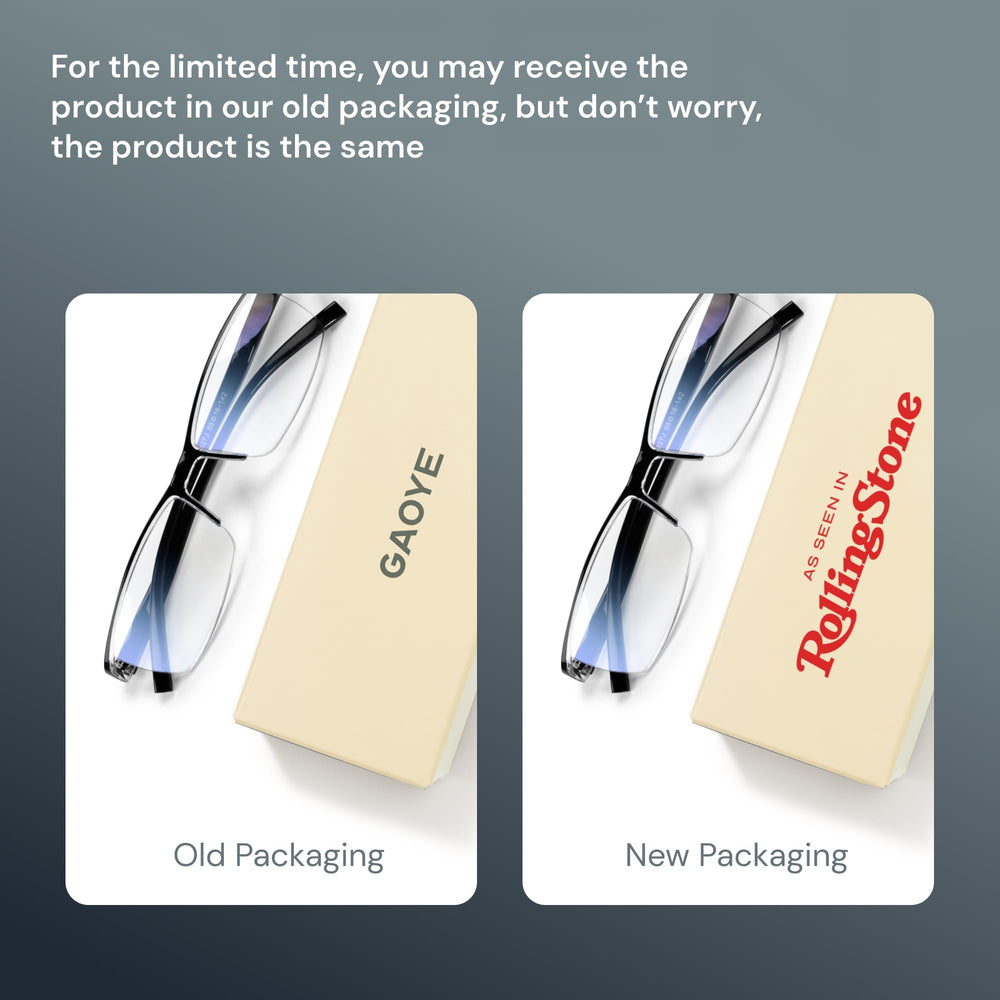 Gaoye 6-pack executive reading glasses men close-up frame highlighting spring hinges and durable TR90