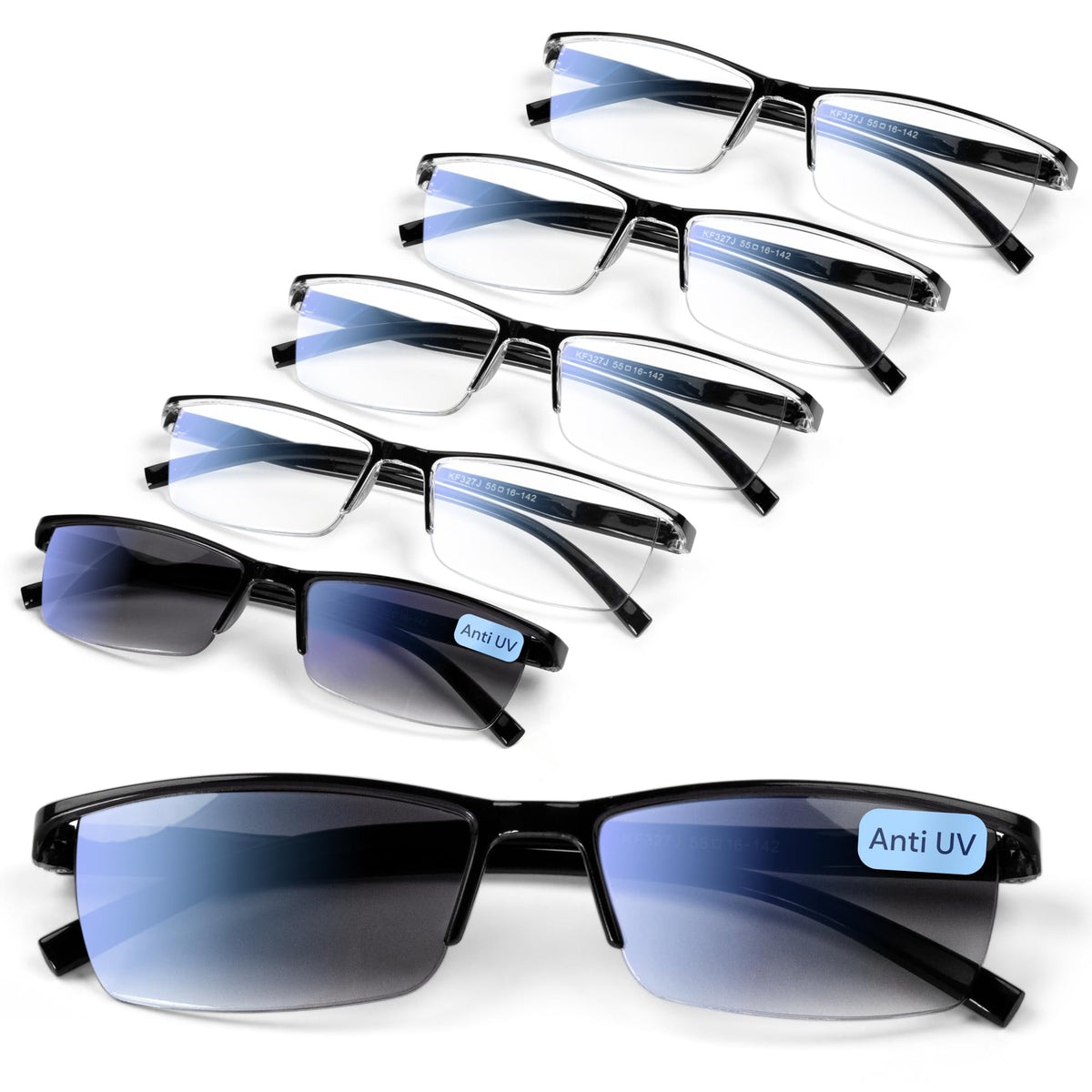 Gaoye 6-pack executive reading glasses for men, ideal for outdoor reading.