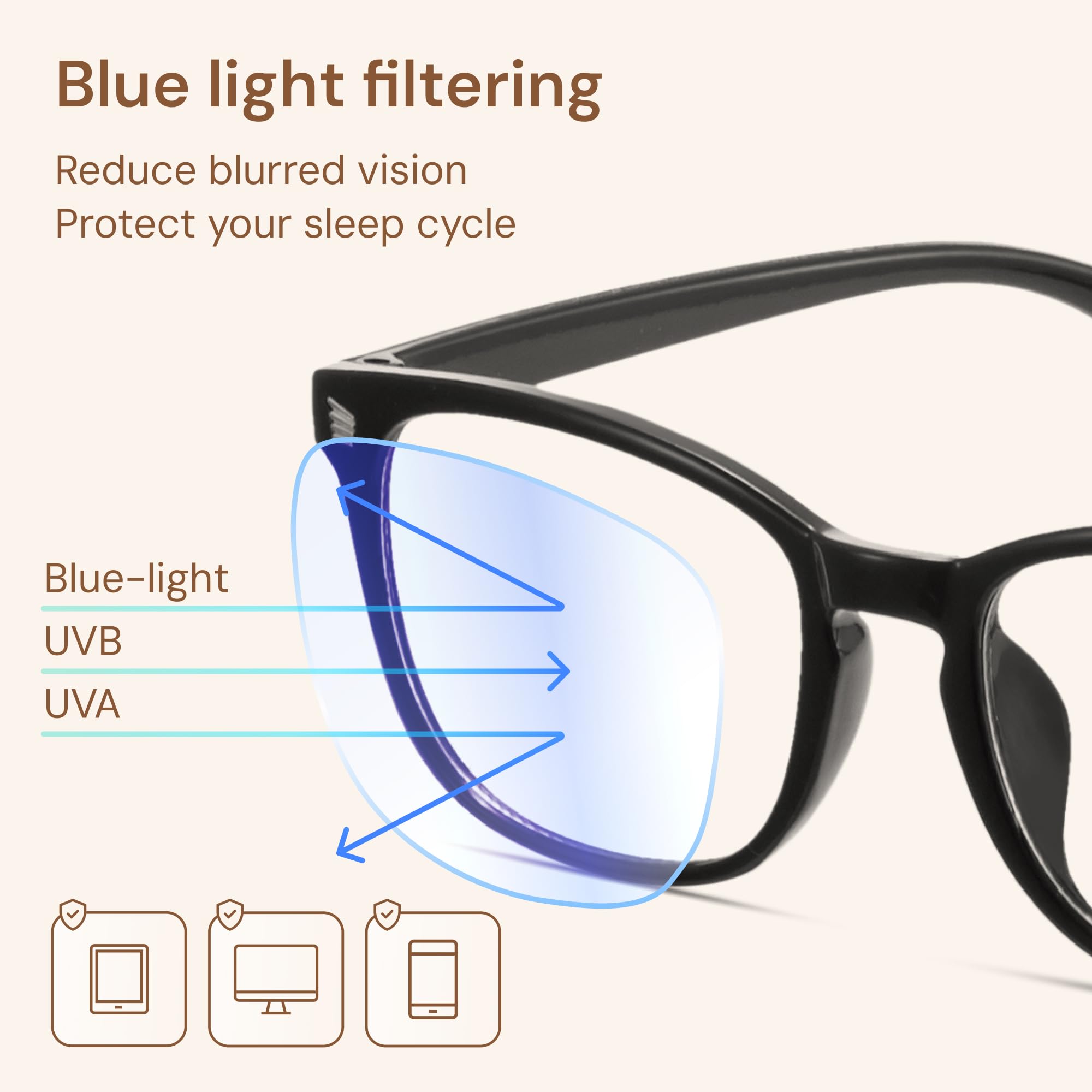 Gaoye amber anti-reflective lens closeup enhances clarity and reduces reflections