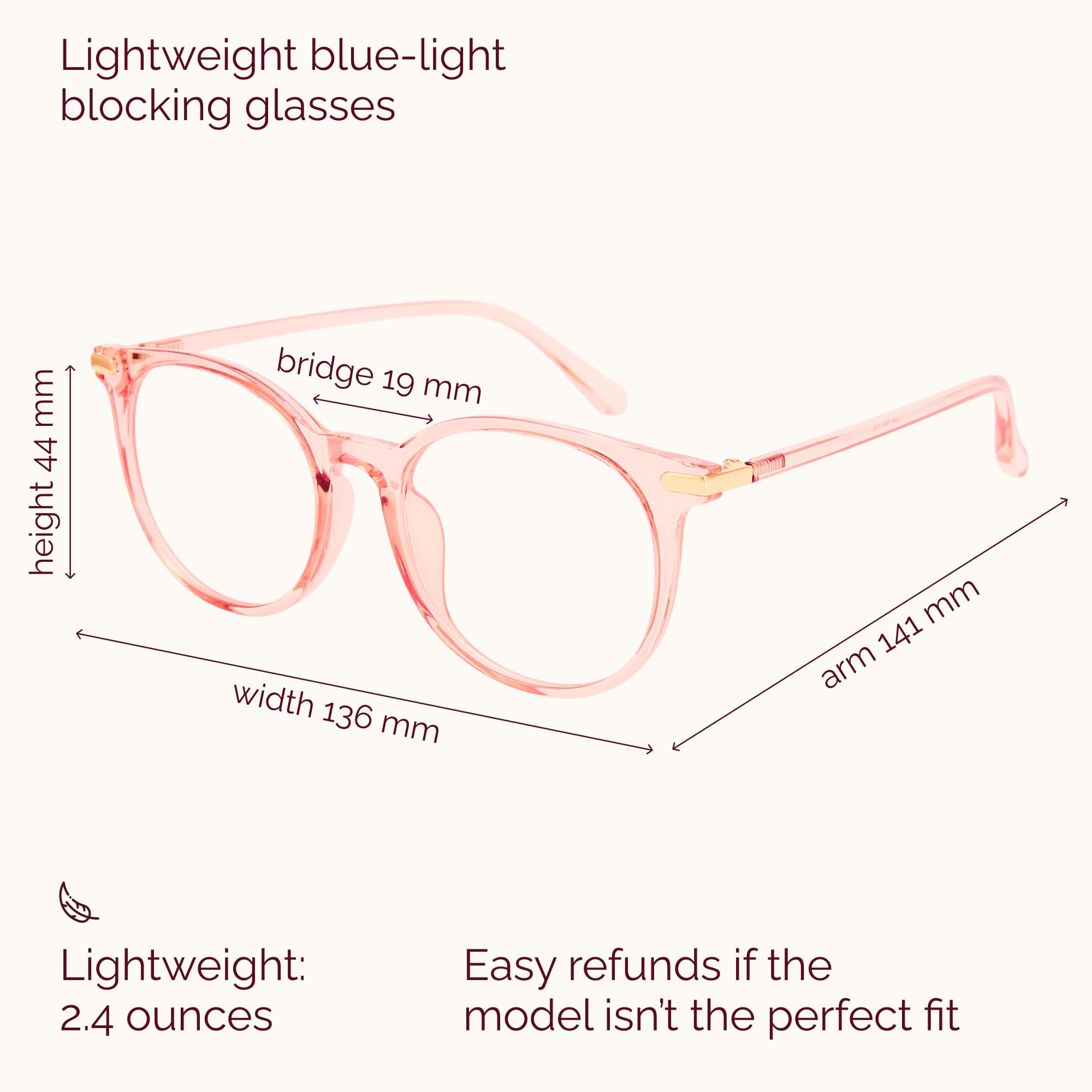 Gaoye amber tinted anti reflective lens close up near clear viewing