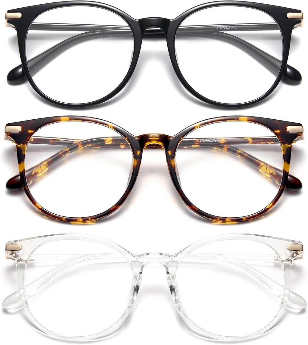 Gaoye blue light blocking glasses with retro round frame for reduced glare on screens.