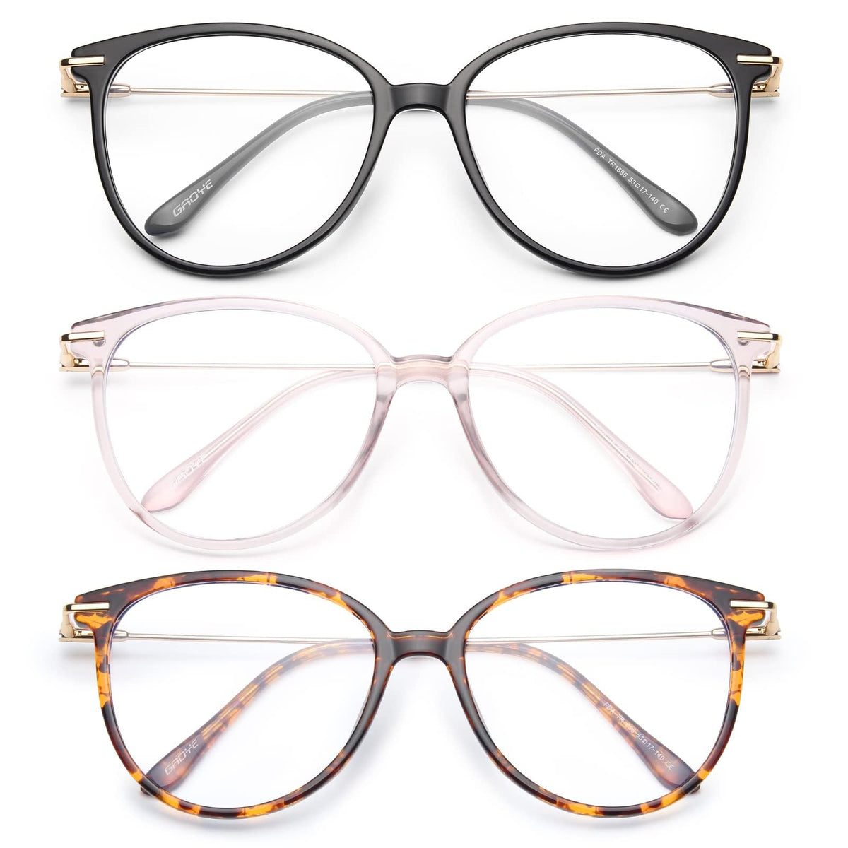 Gaoye blue light blocking glasses with round TR90 frame for screen comfort