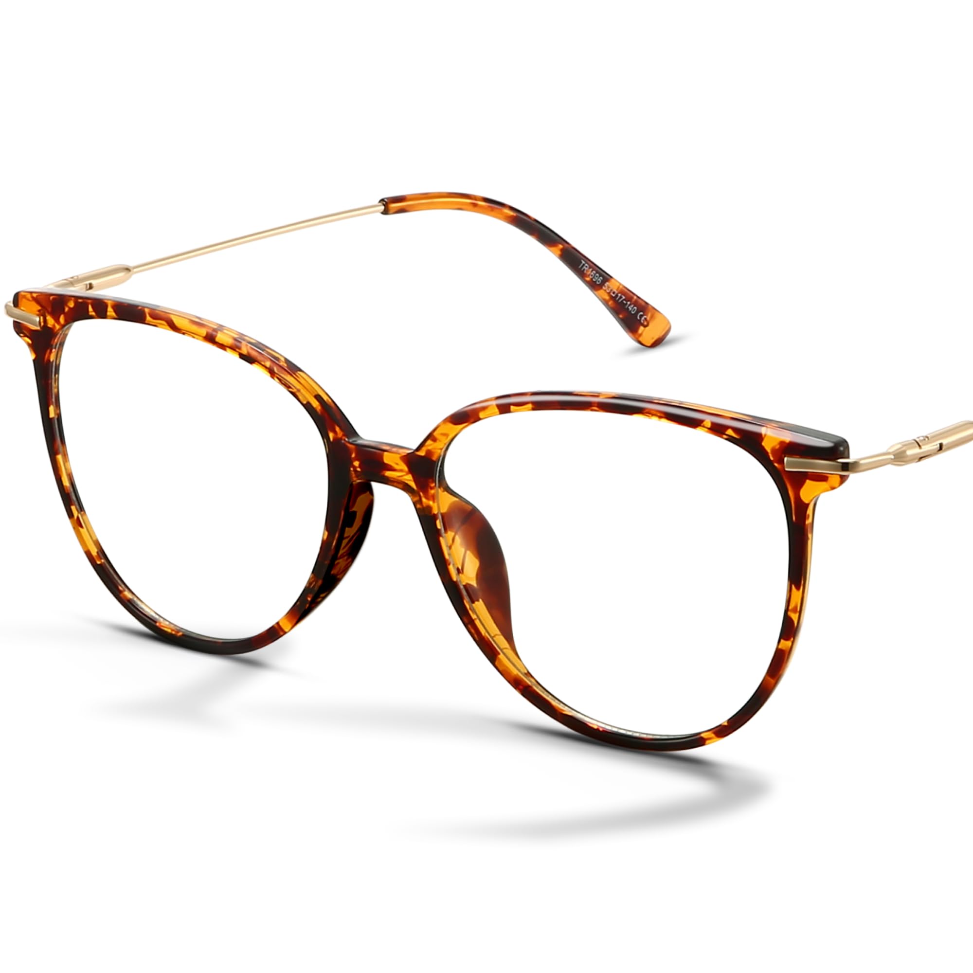 Gaoye blue light glasses with round TR90 frame and metal arms reduce screen glare.