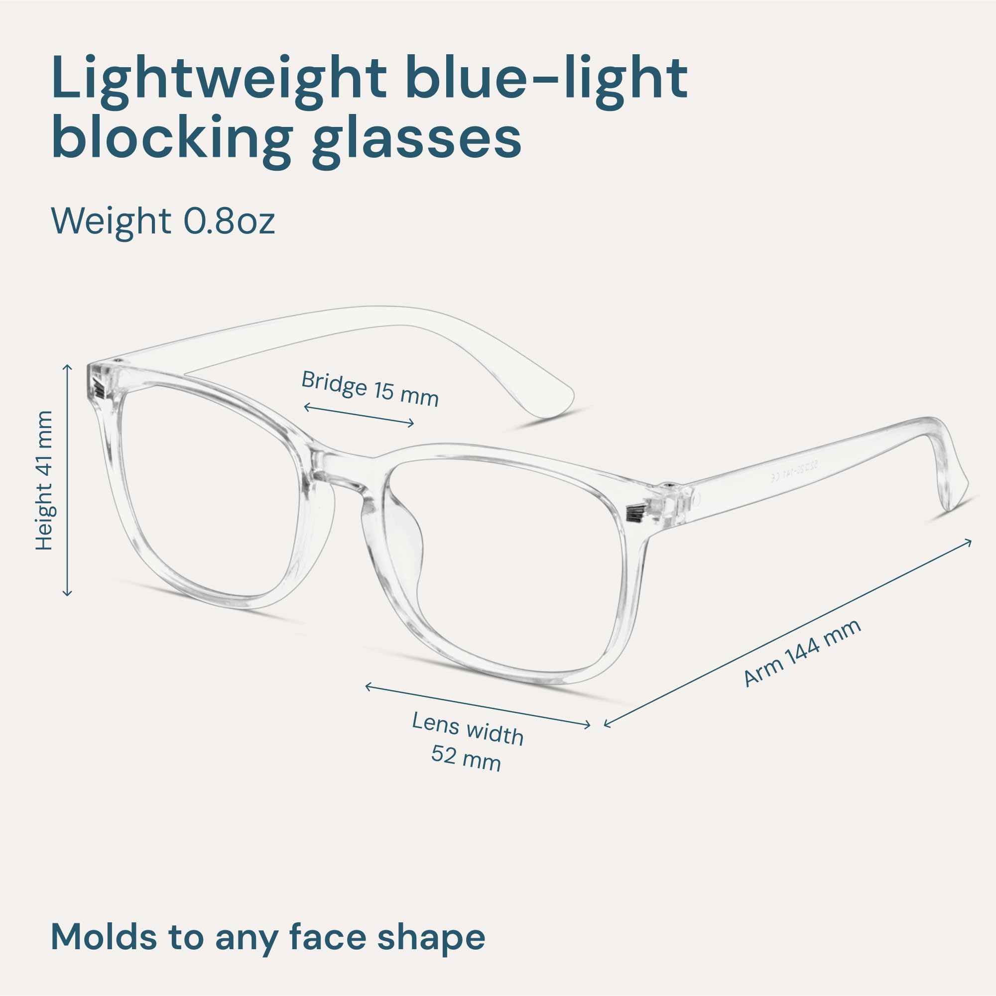 Gaoye blue light glasses frame close-up highlighting scratch-resistant, durable build