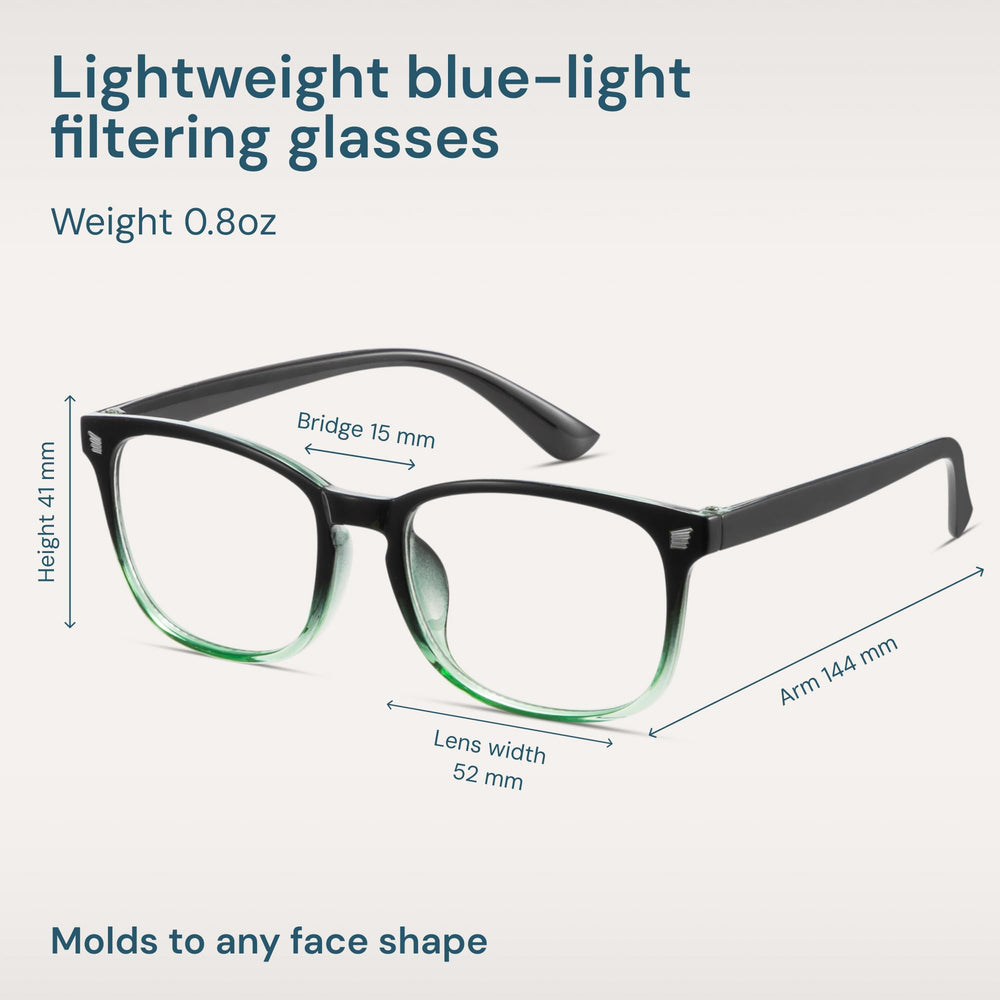 Gaoye lightweight frame blue light glasses offer all day comfort and easy wear