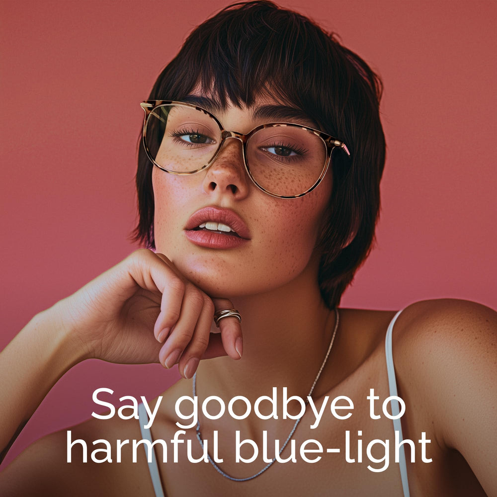 Gaoye blue light glasses with metal arms for lightweight durability.