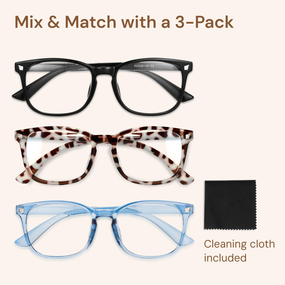 Gaoye blue light glasses prescription ready removable lenses for personalized optics.