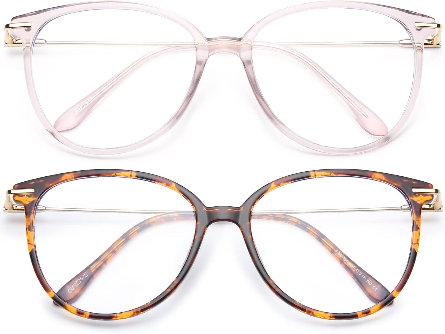 Gaoye blue light glasses with round TR90 frames for all-day comfort.