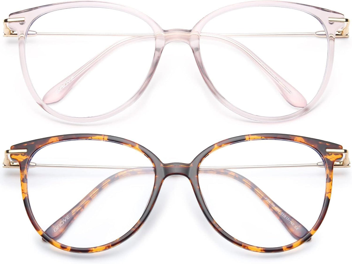 Gaoye blue light glasses with round TR90 frames for all-day comfort.