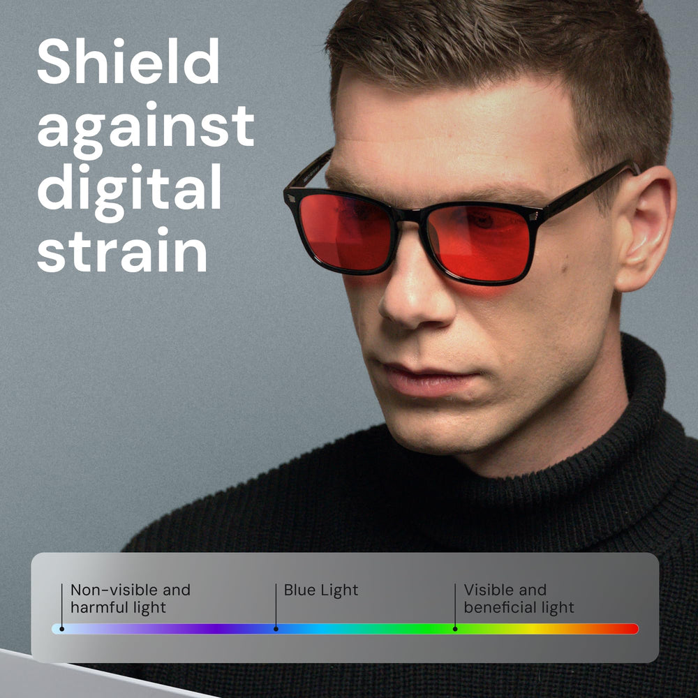 Gaoye blue light glasses side view reducing screen glare during long sessions
