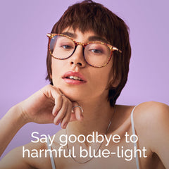 Gaoye blue light glasses with transparent frame reducing screen glare for work