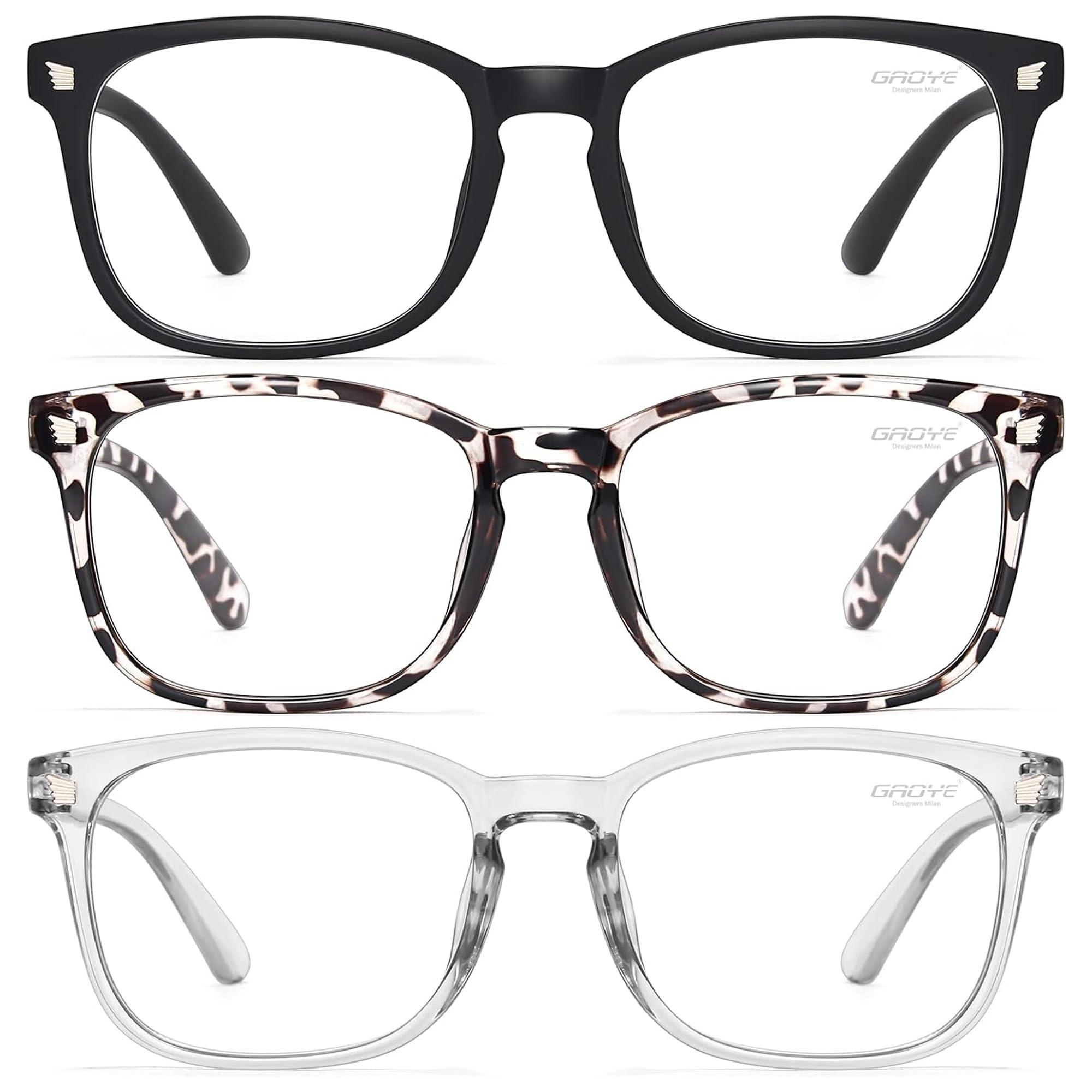 Gaoye blue light glasses front view for comfortable screen time
