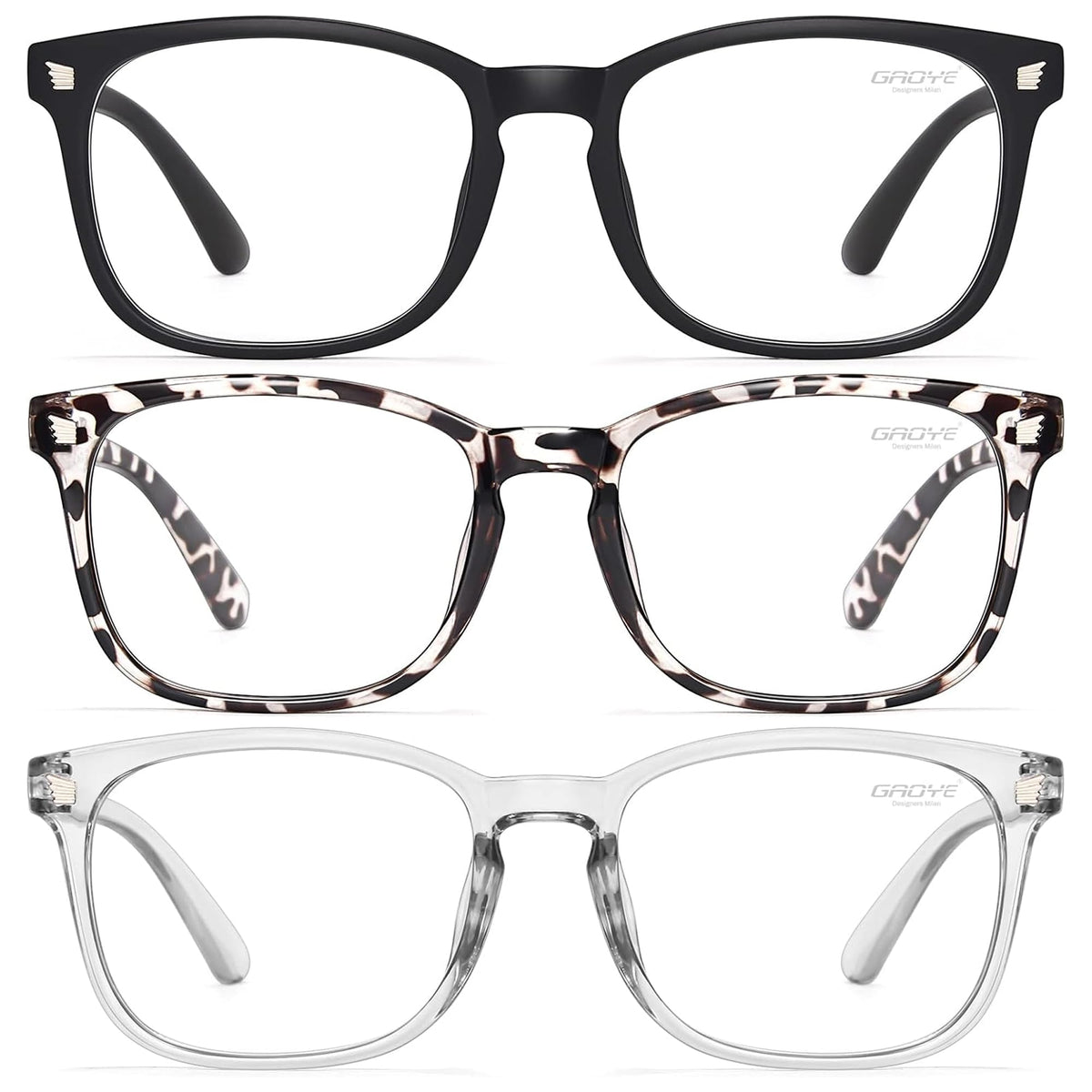 Gaoye blue light glasses front view for comfortable screen time