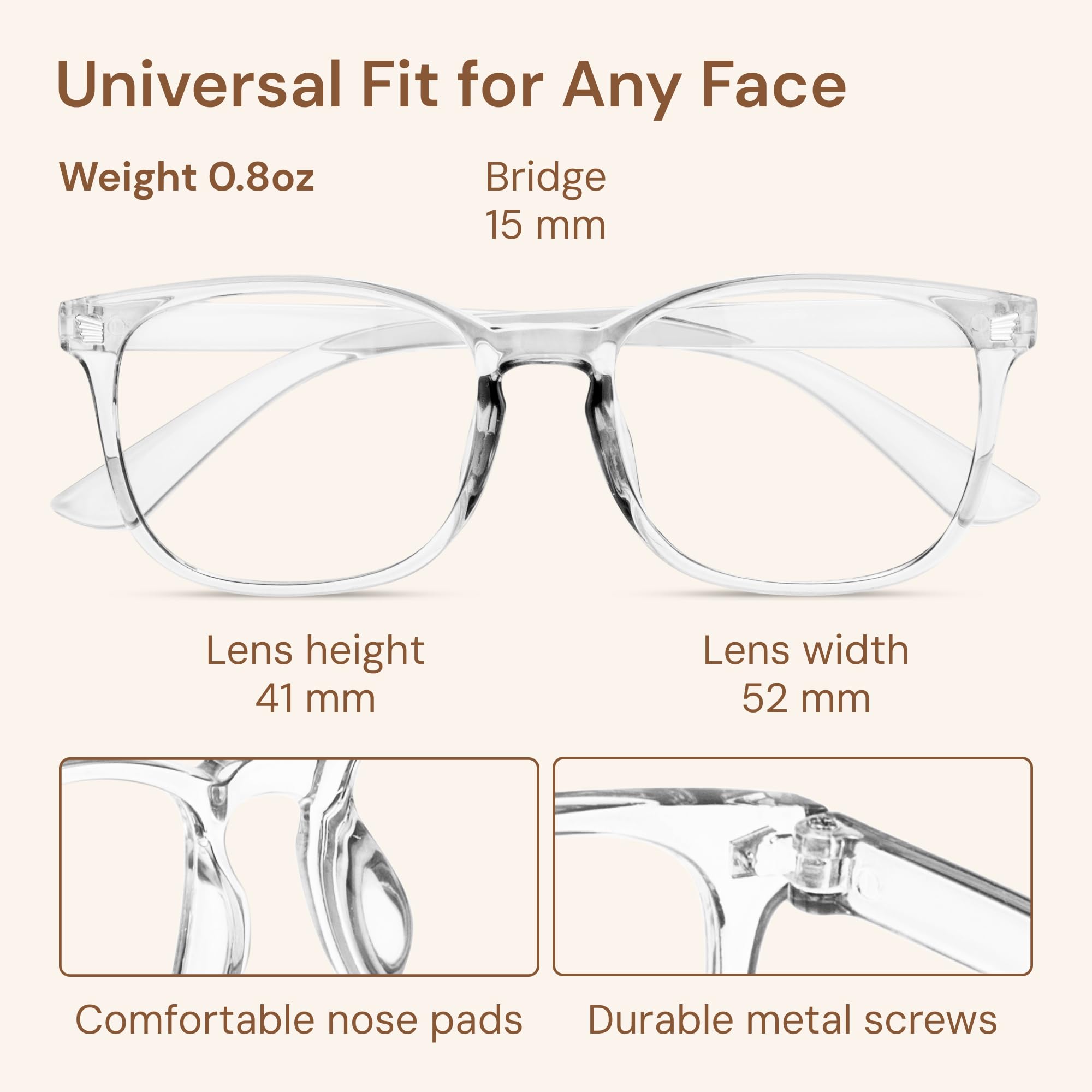 Gaoye blue light glasses with removable lens option for prescription customization.