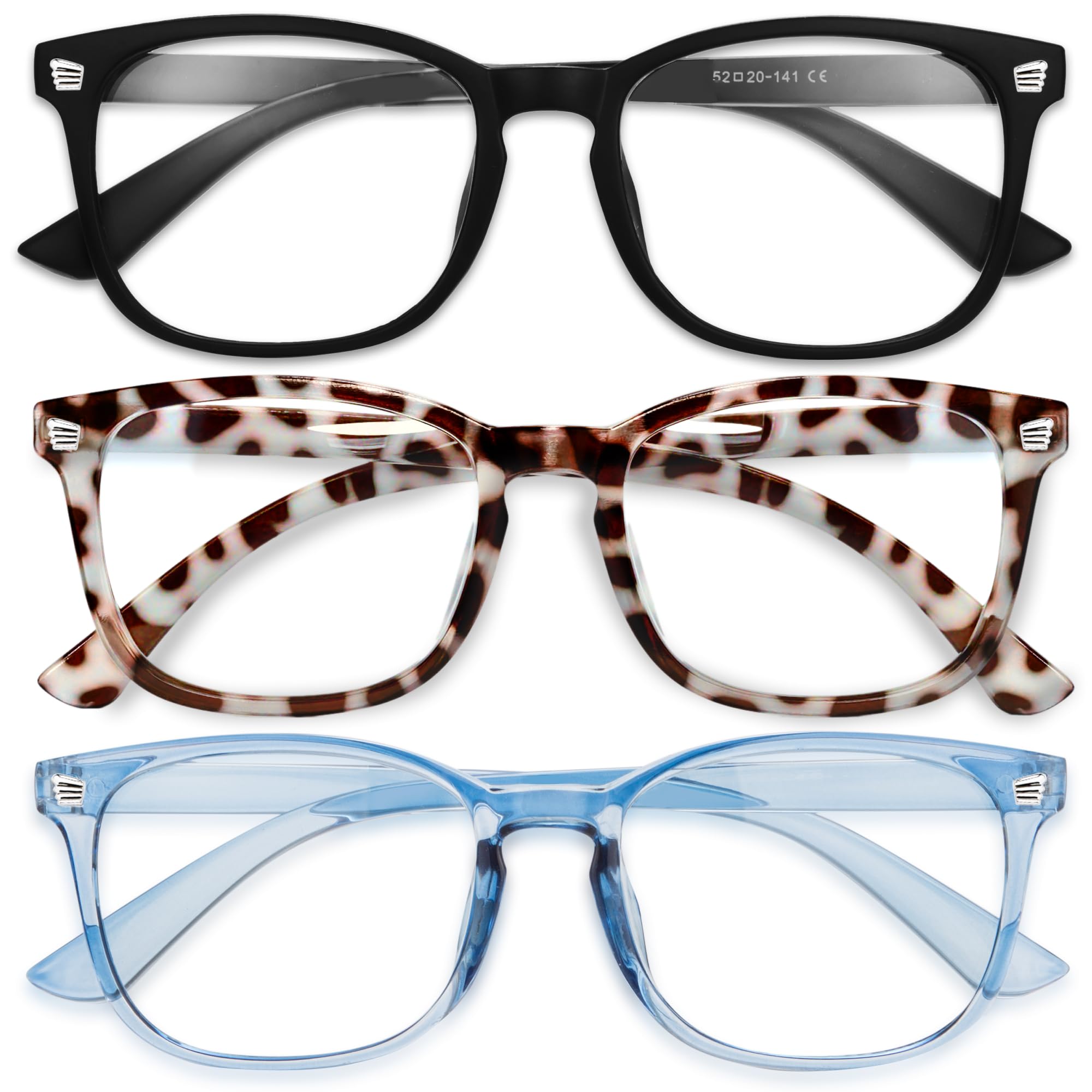 Gaoye blue light glasses women pack 3 comfortable wear during long screen sessions.