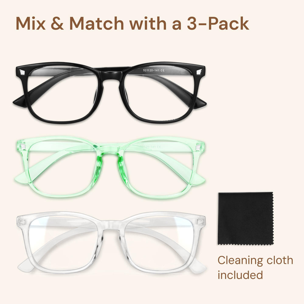 Gaoye blue light glasses worn in lifestyle shot, versatile for work and leisure.