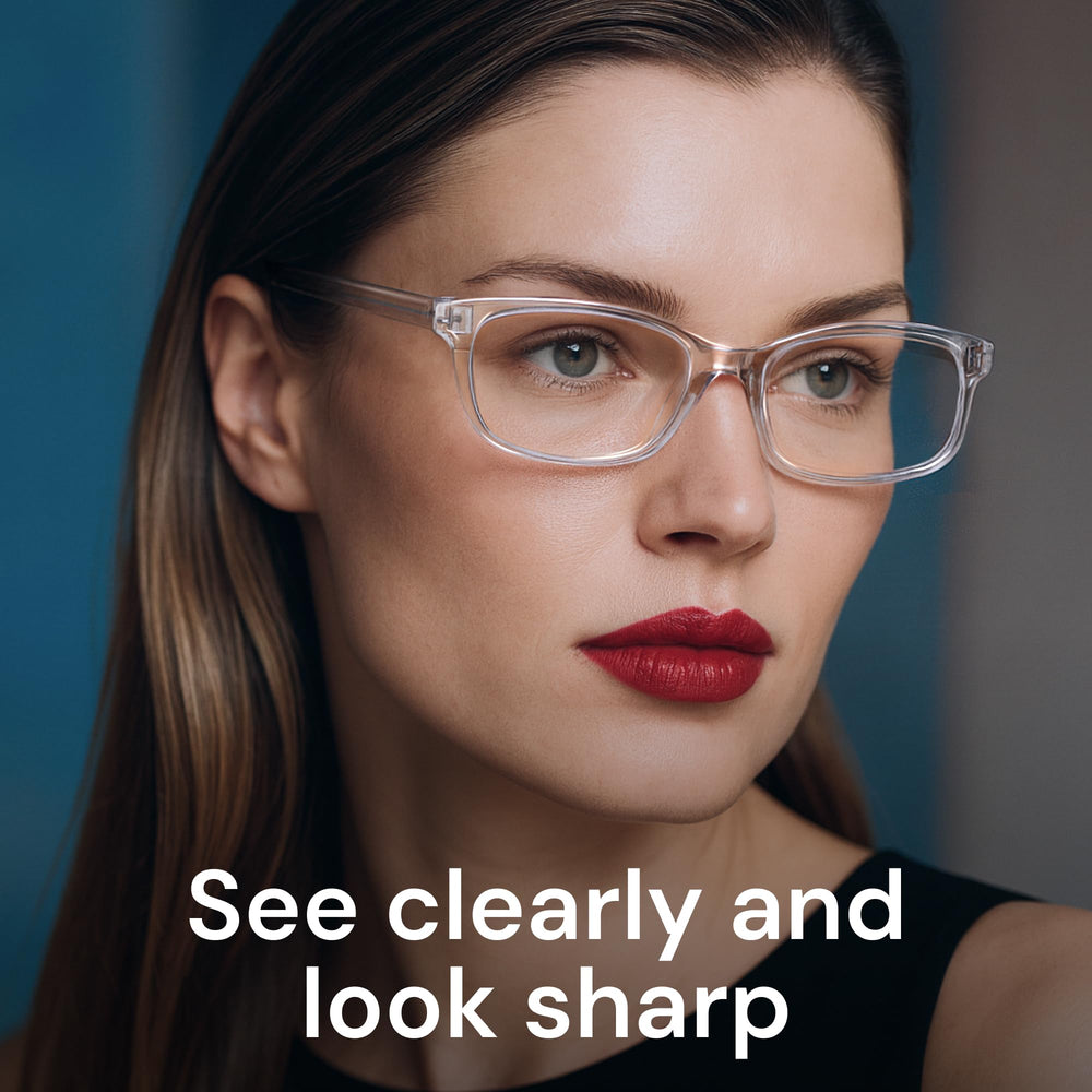 Close-up of Gaoye blue light filtering lenses for computer use