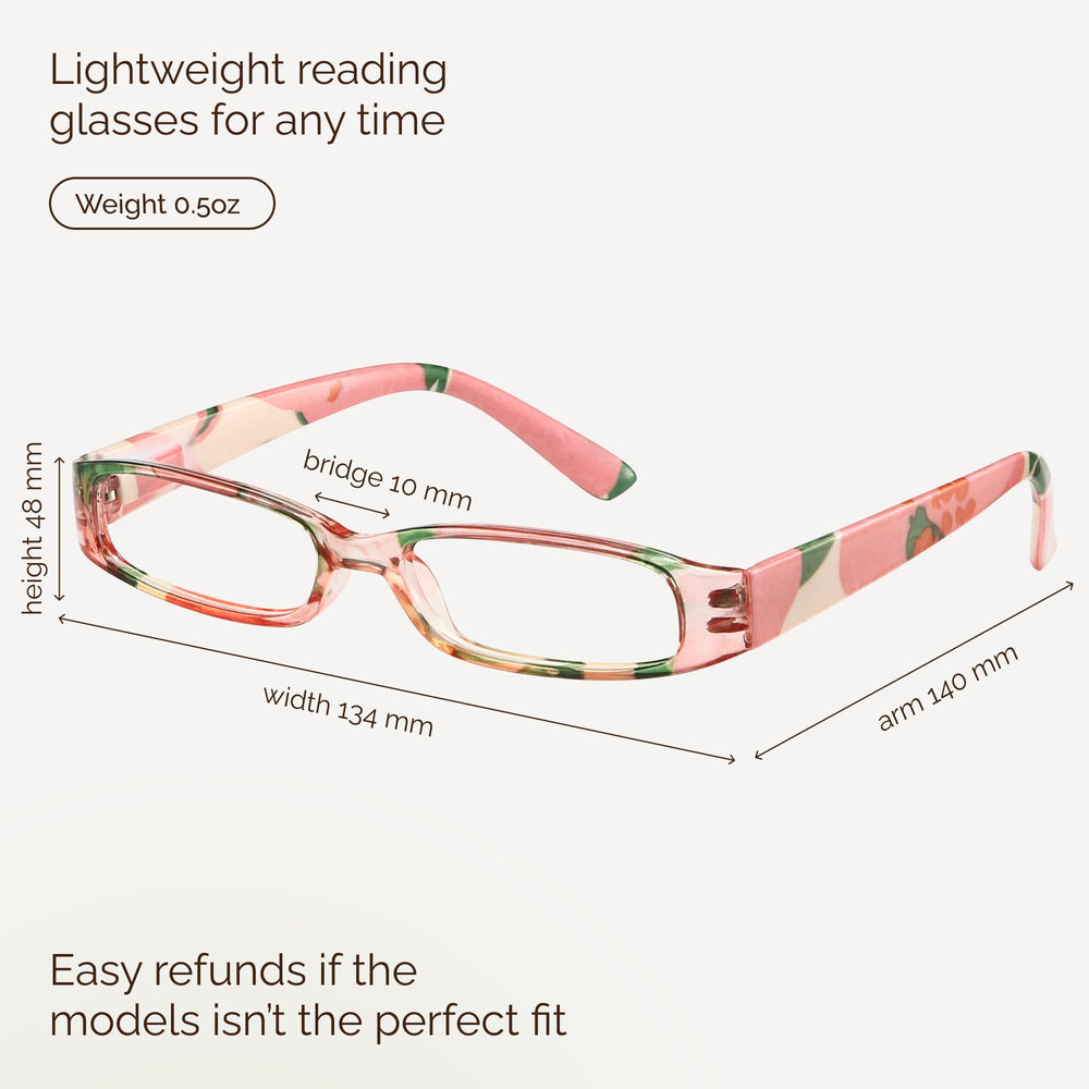 Gaoye pattern C reading glasses reduce glare with anti-reflective lenses for late-night reading.