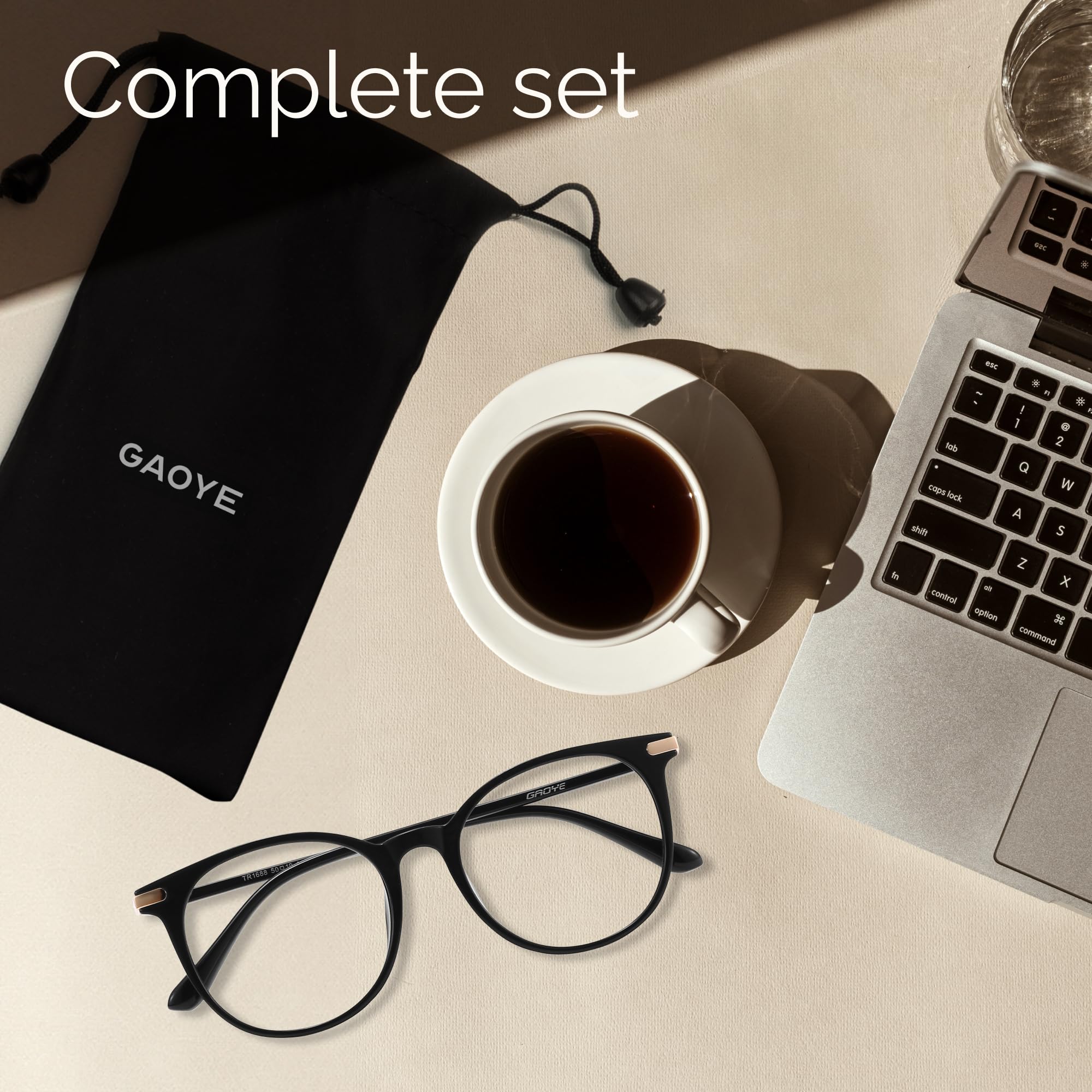 Gaoye GY1688 light black frame with transparent lenses for everyday style