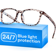 Gaoye leopard blue light glasses front view for daily comfort