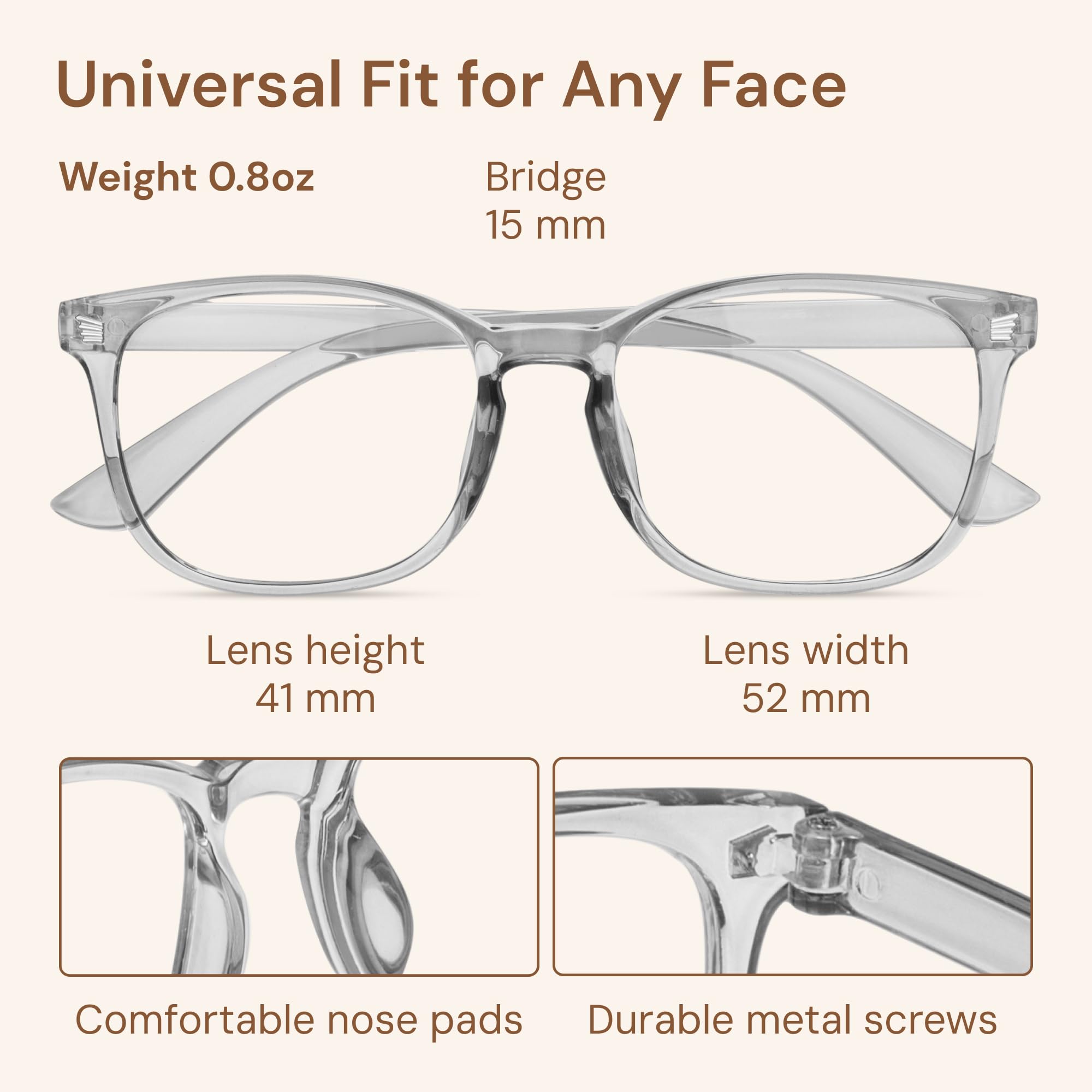 Gaoye lightweight frame computer glasses, durable and comfortable for long use.