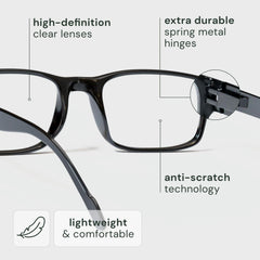 Gaoye one point five diopter reading glasses for close-up tasks.