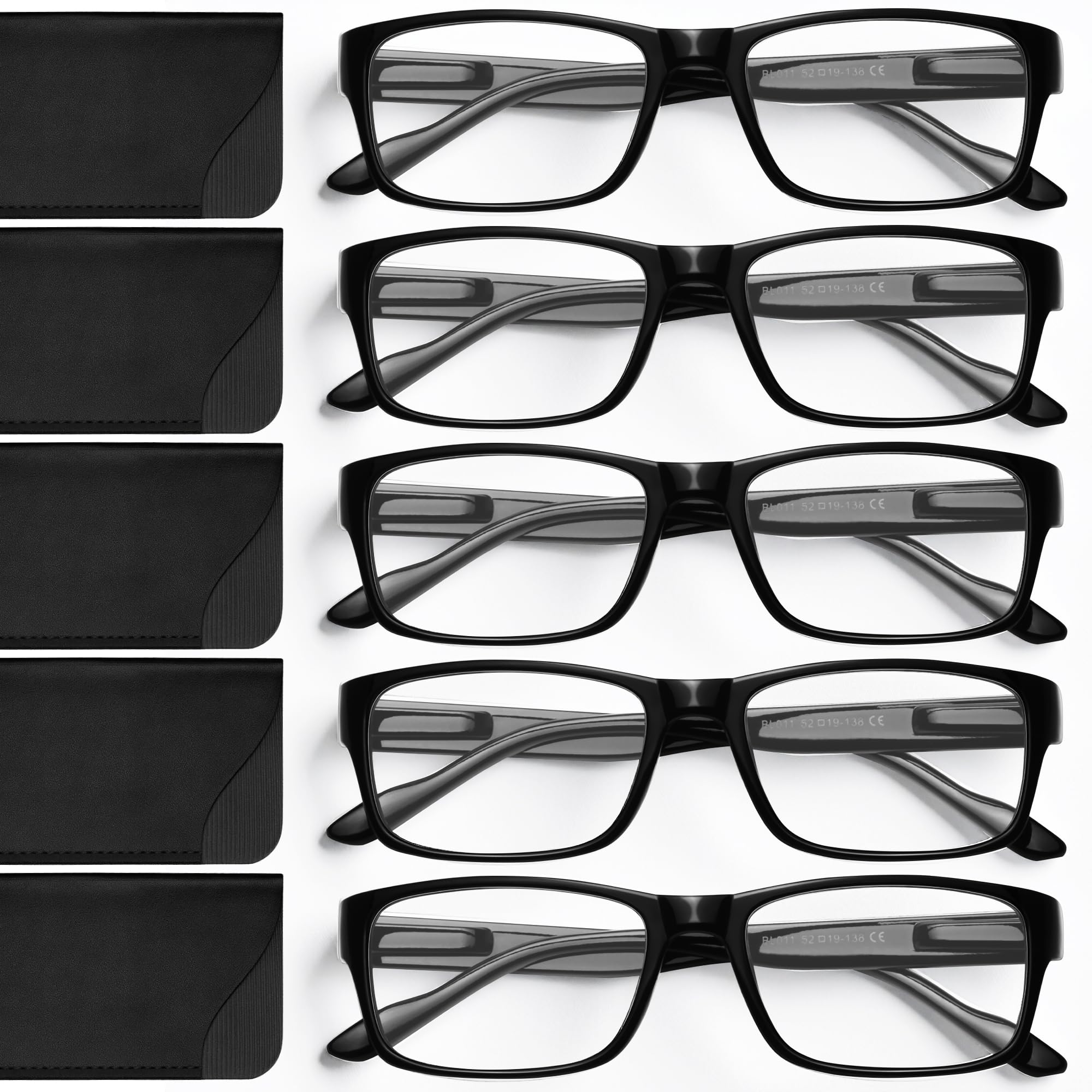 Gaoye reading glasses blue light blocking case for late-night reading.