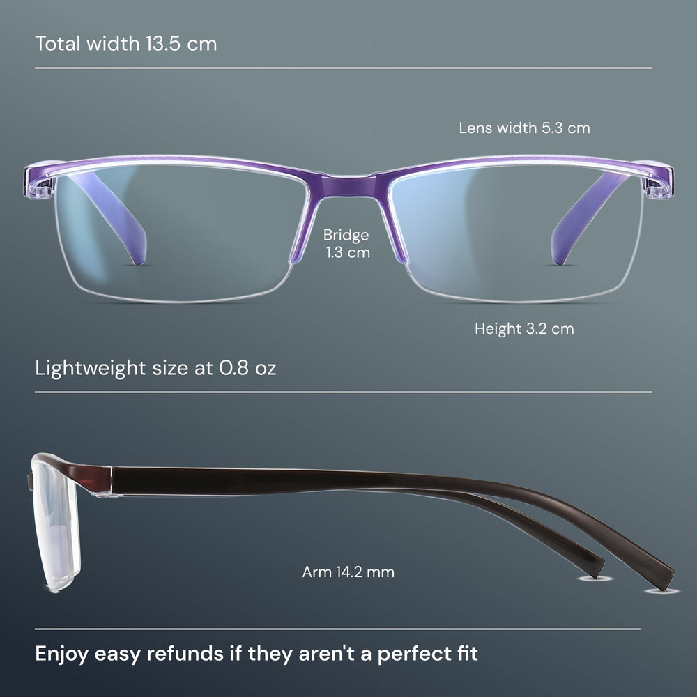 Gaoye men's spring hinges provide flexible fit during long reading sessions.