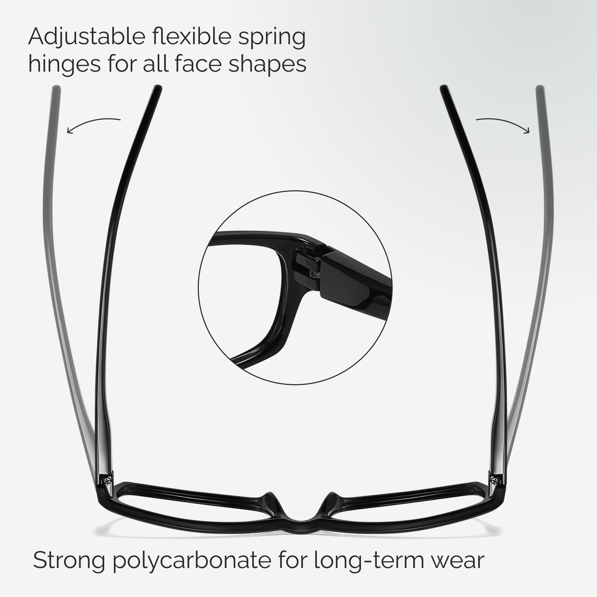 Gaoye PC material durable frame delivers lightweight, long-lasting everyday use.