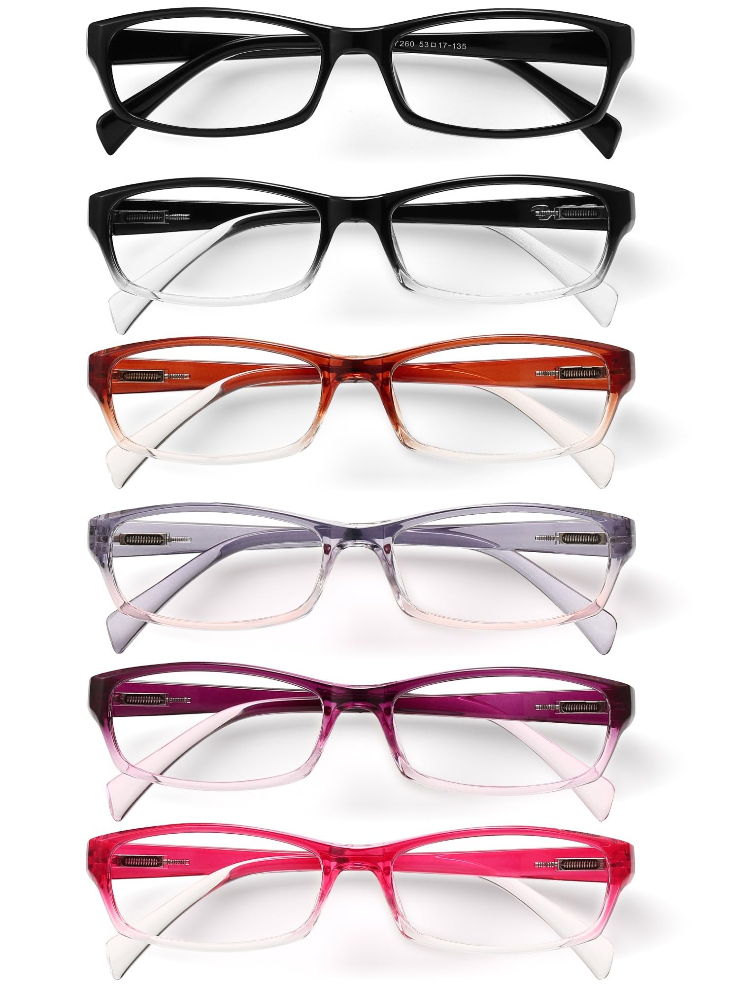 Gaoye reading glasses women 6-pack with case on desk for comfortable reading