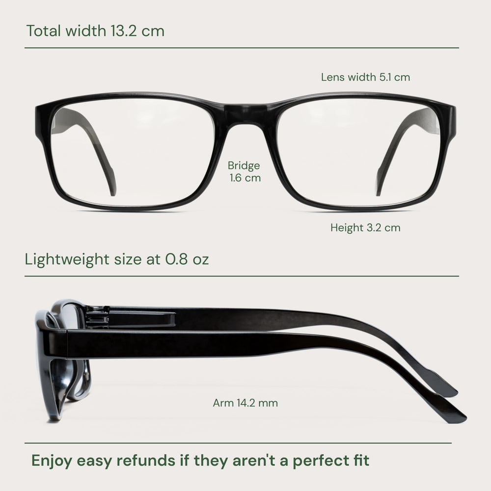 Gaoye rectangle frames reading glasses highlighting masculine style and magnification