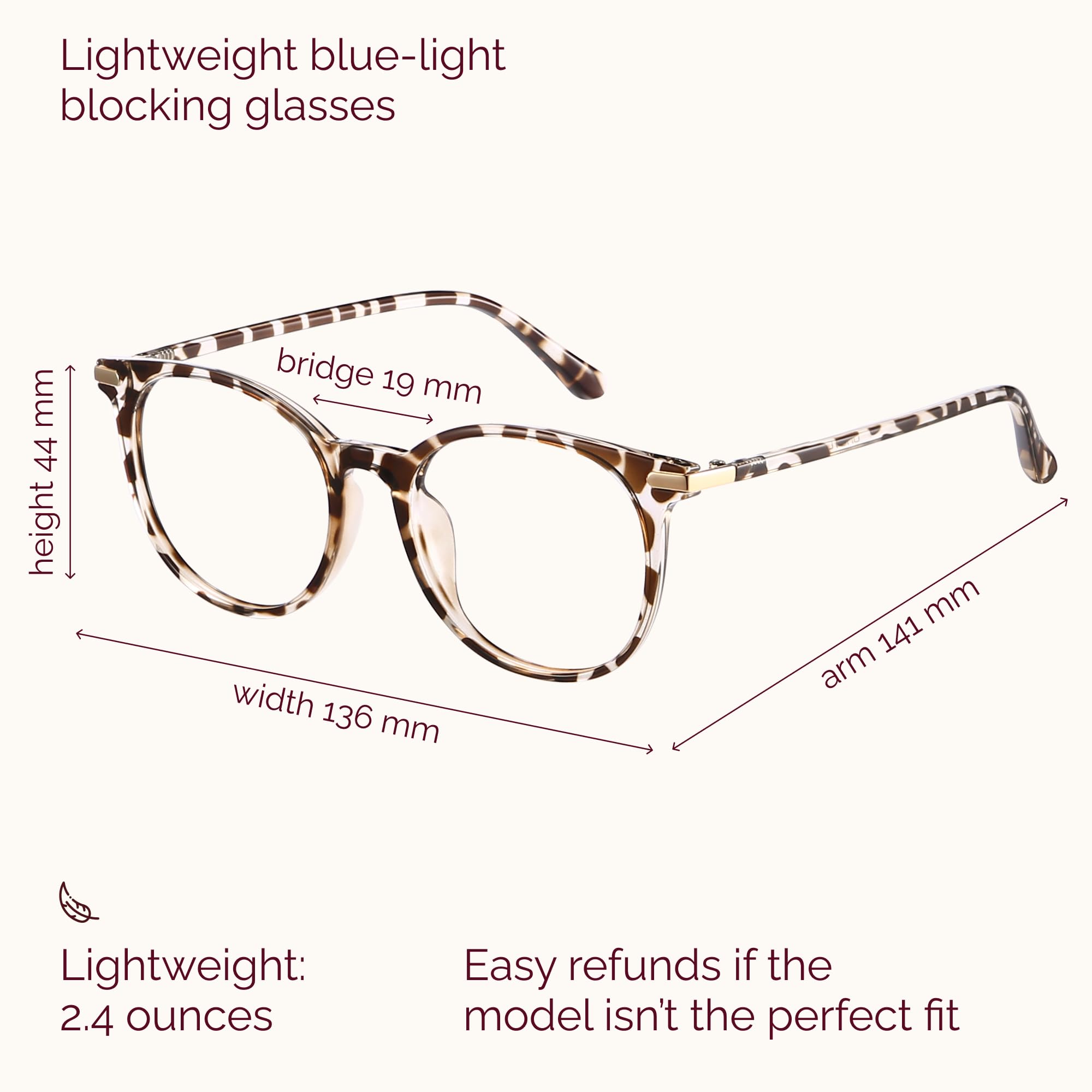Gaoye retro round eyewear with UV400 protection for daily use.