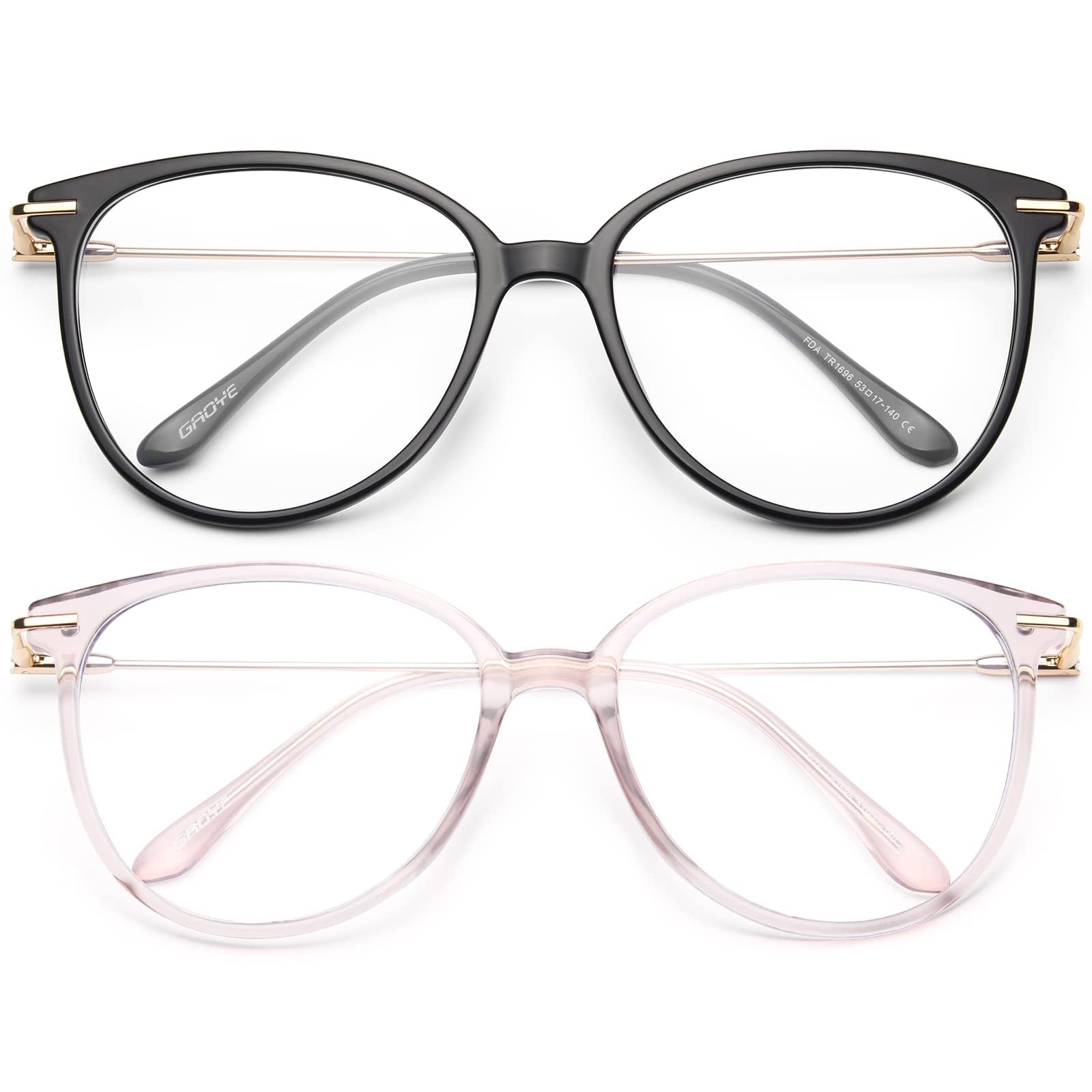 Gaoye round TR90 frames with UV400 lenses for screen comfort and reduced glare.