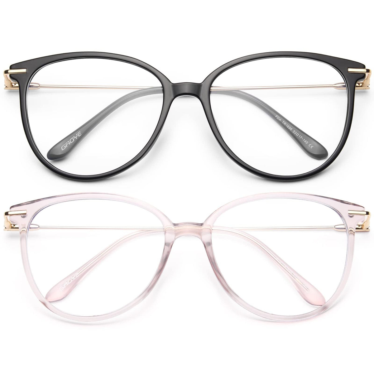 Gaoye round TR90 frames with UV400 lenses for screen comfort and reduced glare.