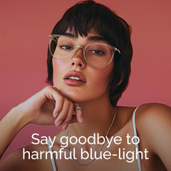 Gaoye round TR90 glasses with metal arms for durability and lightness.