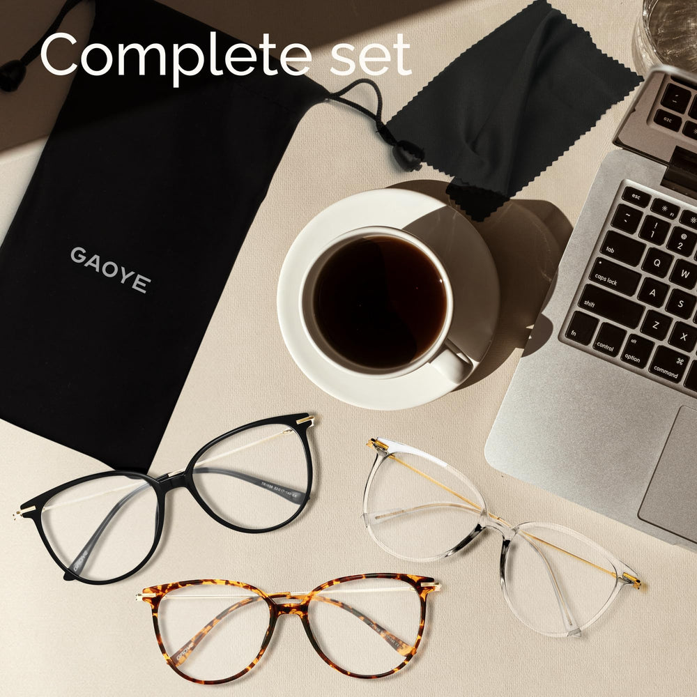 Gaoye soft case included protects glasses during travel and storage.