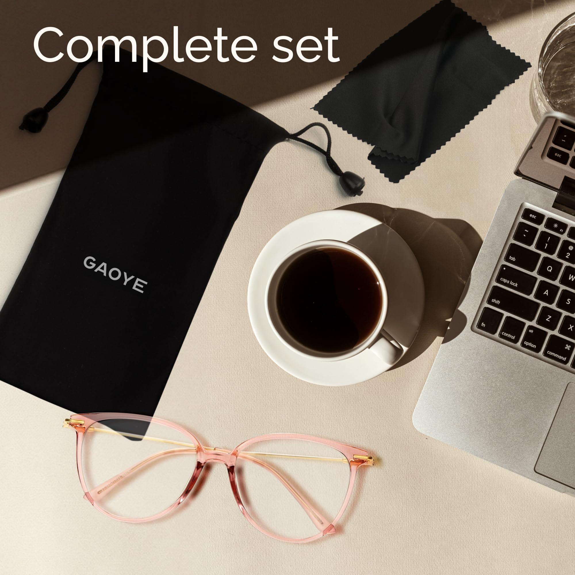 Gaoye soft case included protects glasses while traveling