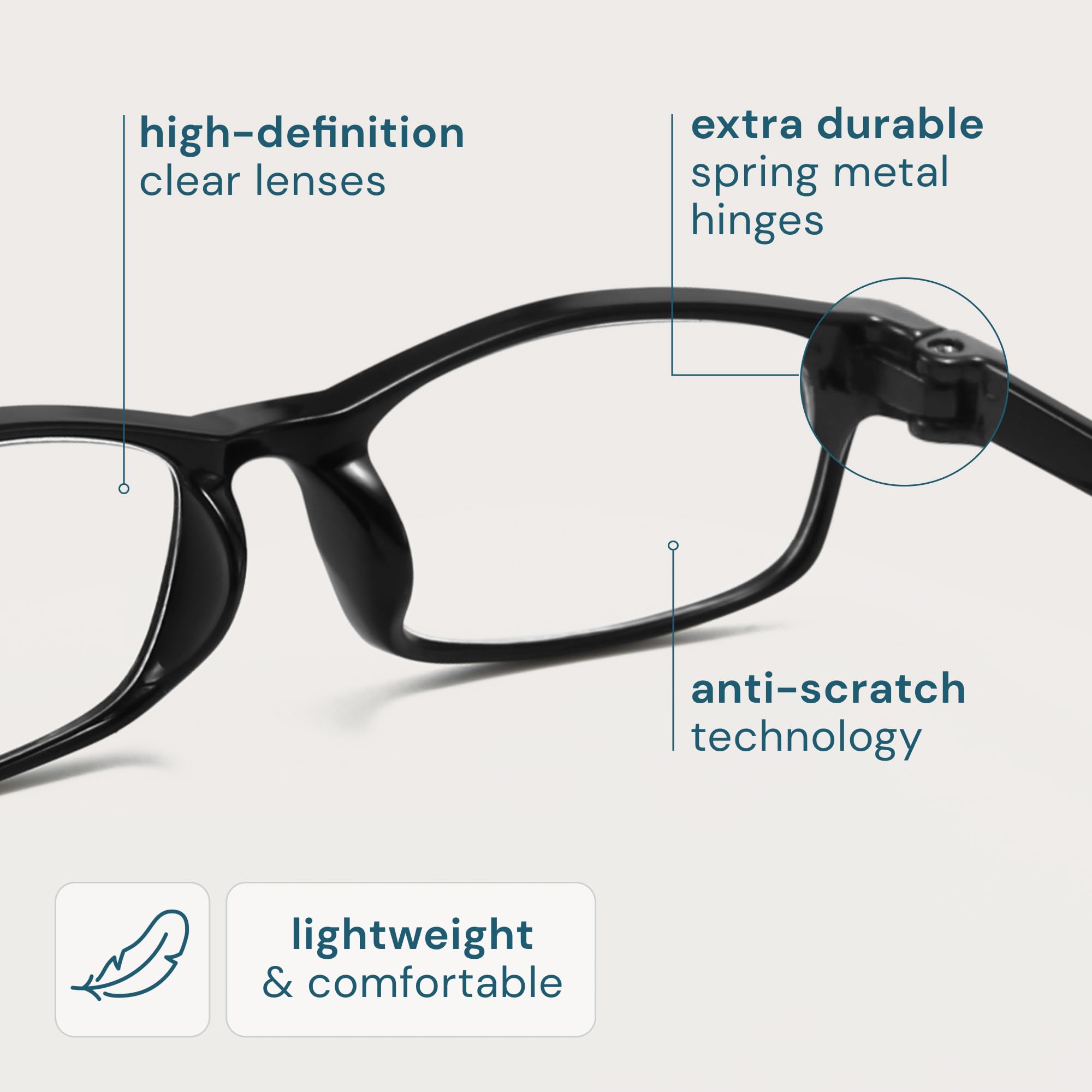 Gaoye spring hinges on women’s reading glasses offer flexible fit