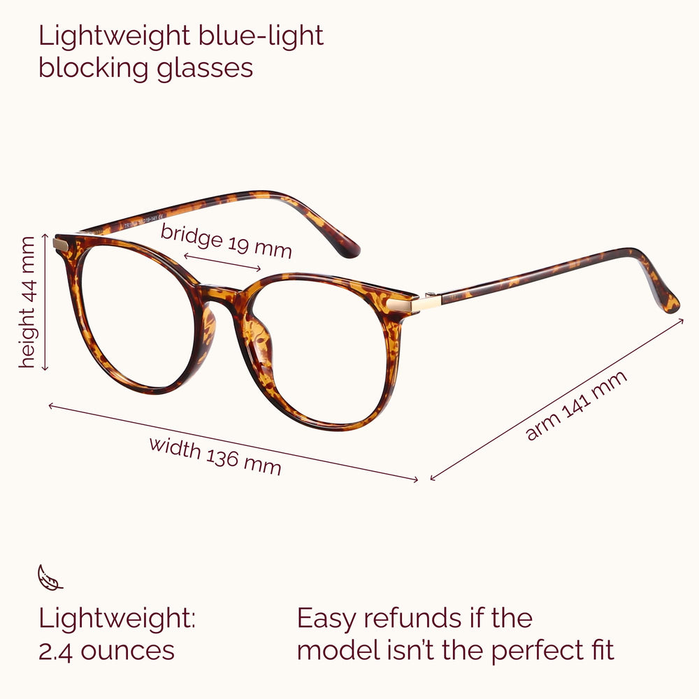 Gaoye Tea Leopard round side profile shows lightweight frame for all-day comfort.