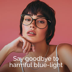 Gaoye TR90 round-frame glasses with metal arms for daily use