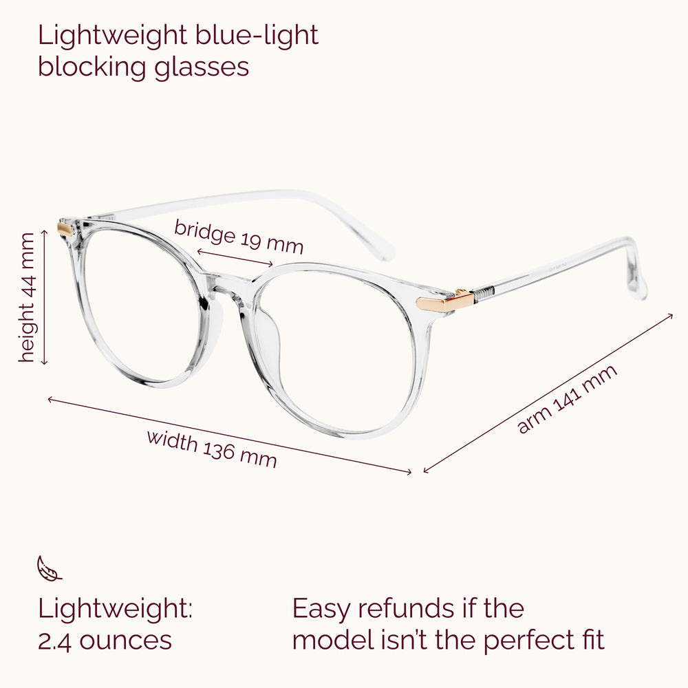 Gaoye transparent frame with clear lens preserves color accuracy for indoor and outdoor viewing.