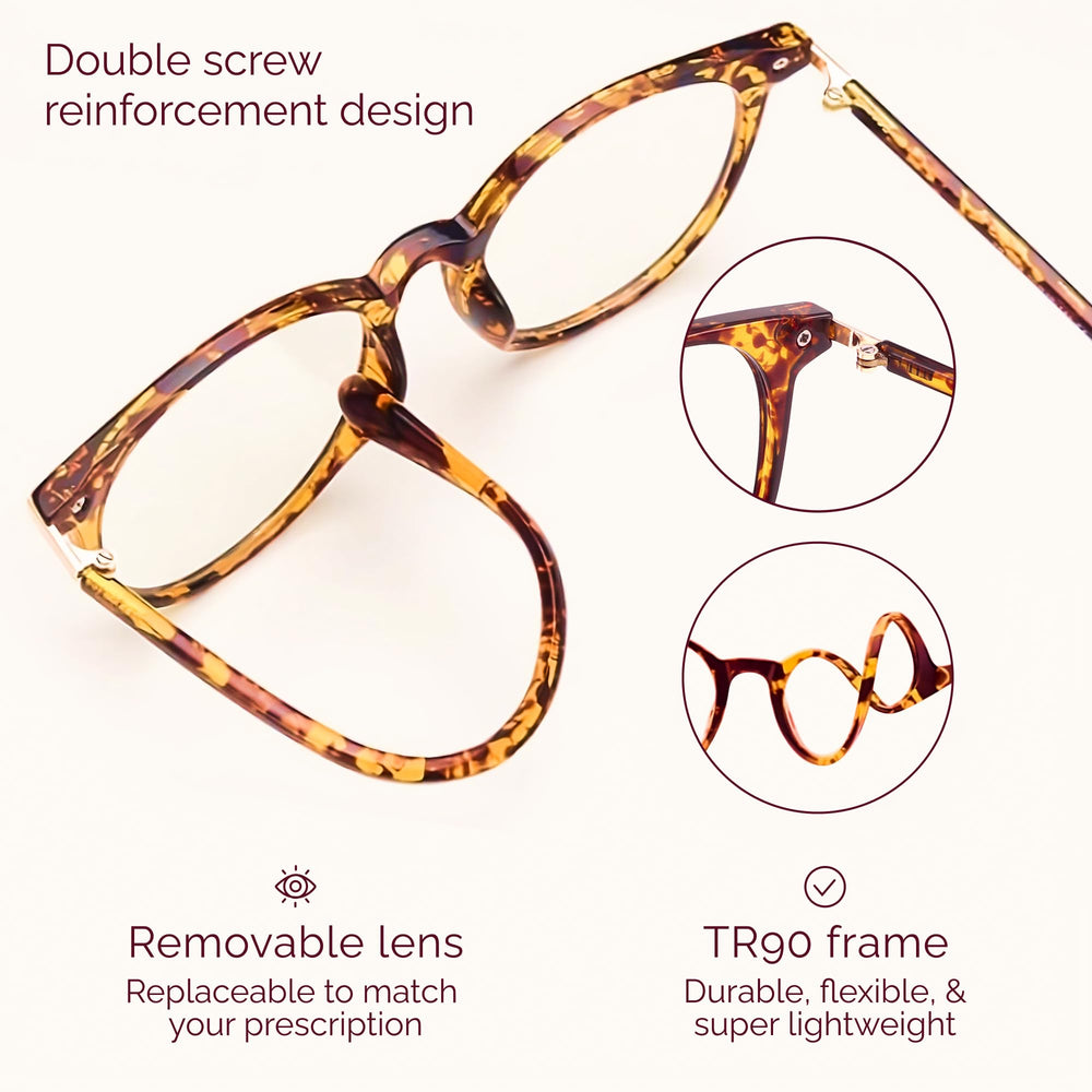 Gaoye ultra-light TR90 frame minimizes pressure during long wear sessions.