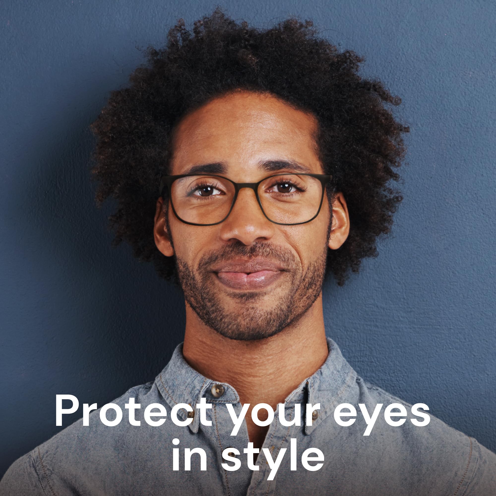 Gaoye ultralight blue light glasses packaging highlighting care options