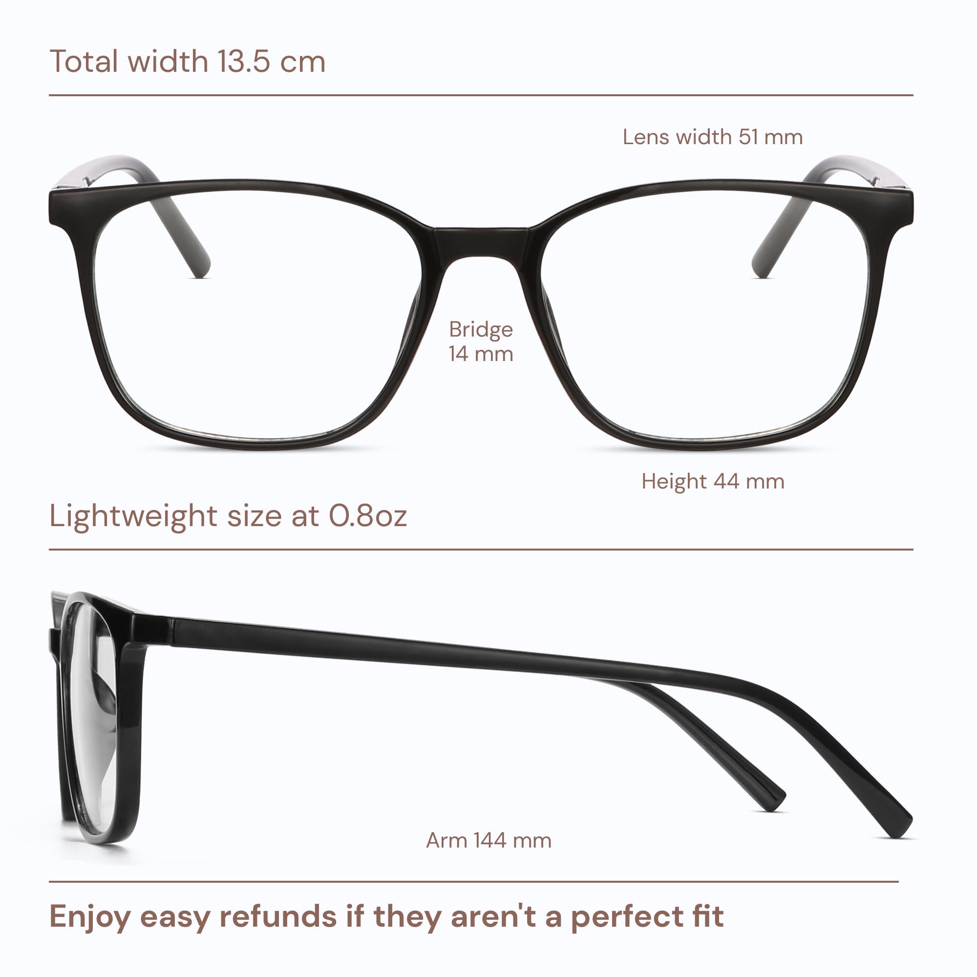 Gaoye ultralight blue light glasses shown from the front for all-day comfort