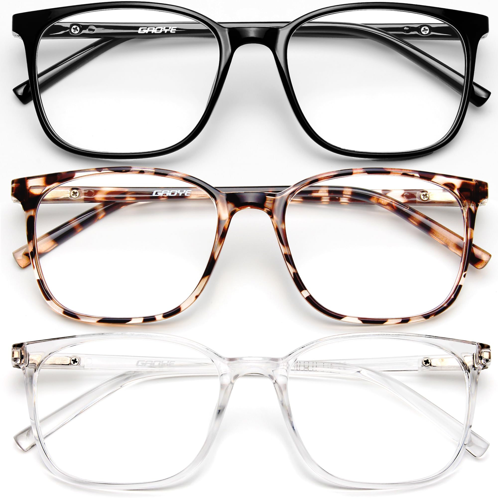 Gaoye Ultralight blue light glasses front view showing glare reduction and comfortable fit