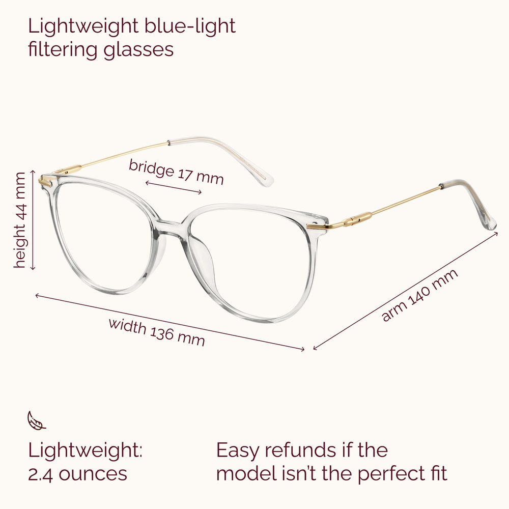 Gaoye UV400 blue light glasses for daytime screen viewing and protection.